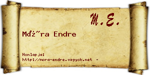 Móra Endre névjegykártya