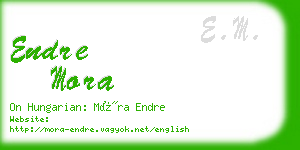 endre mora business card